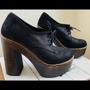 🐘 Freebird Piper Oxford Leather Heels  7 7.5 37🐘